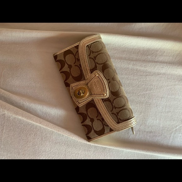 Coach Handbags - Signature brown and gold COACH wallet